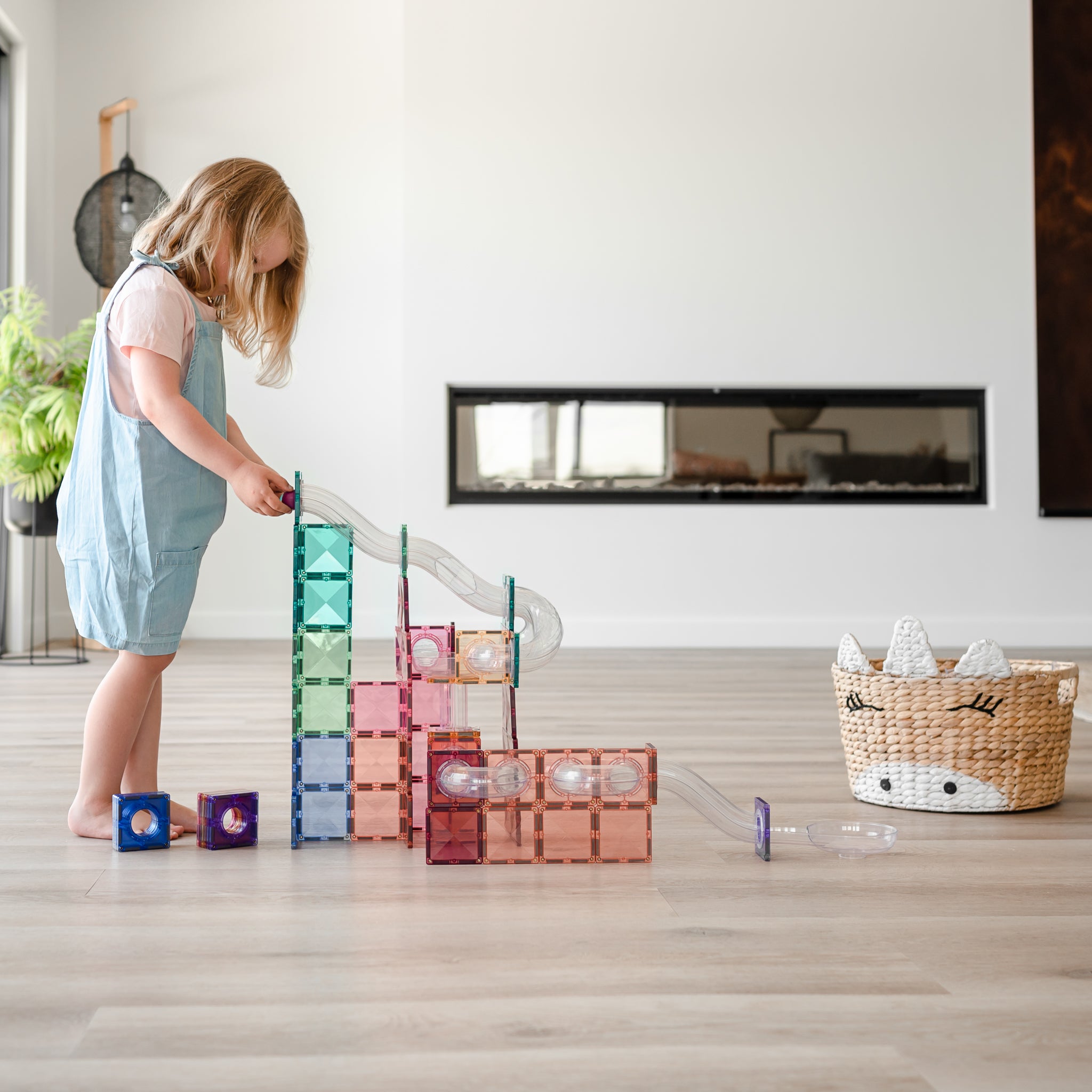 Connetix - Pastel Ball Run Expansion Pack - 80 Piece Magnetic Tiles - Connetix - littleyoyo.ca