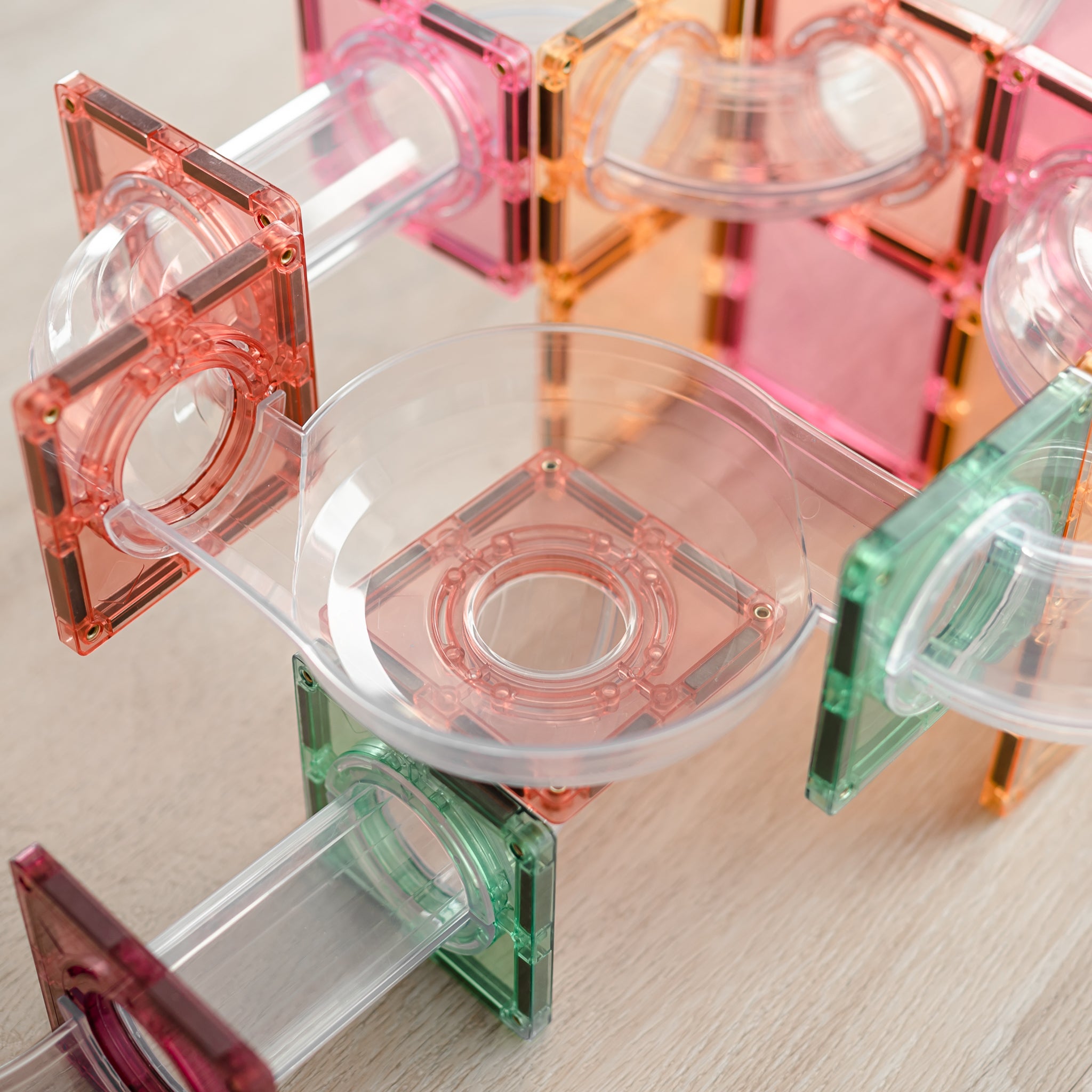 Connetix - Pastel Ball Run Expansion Pack - 80 Piece Magnetic Tiles - Connetix - littleyoyo.ca