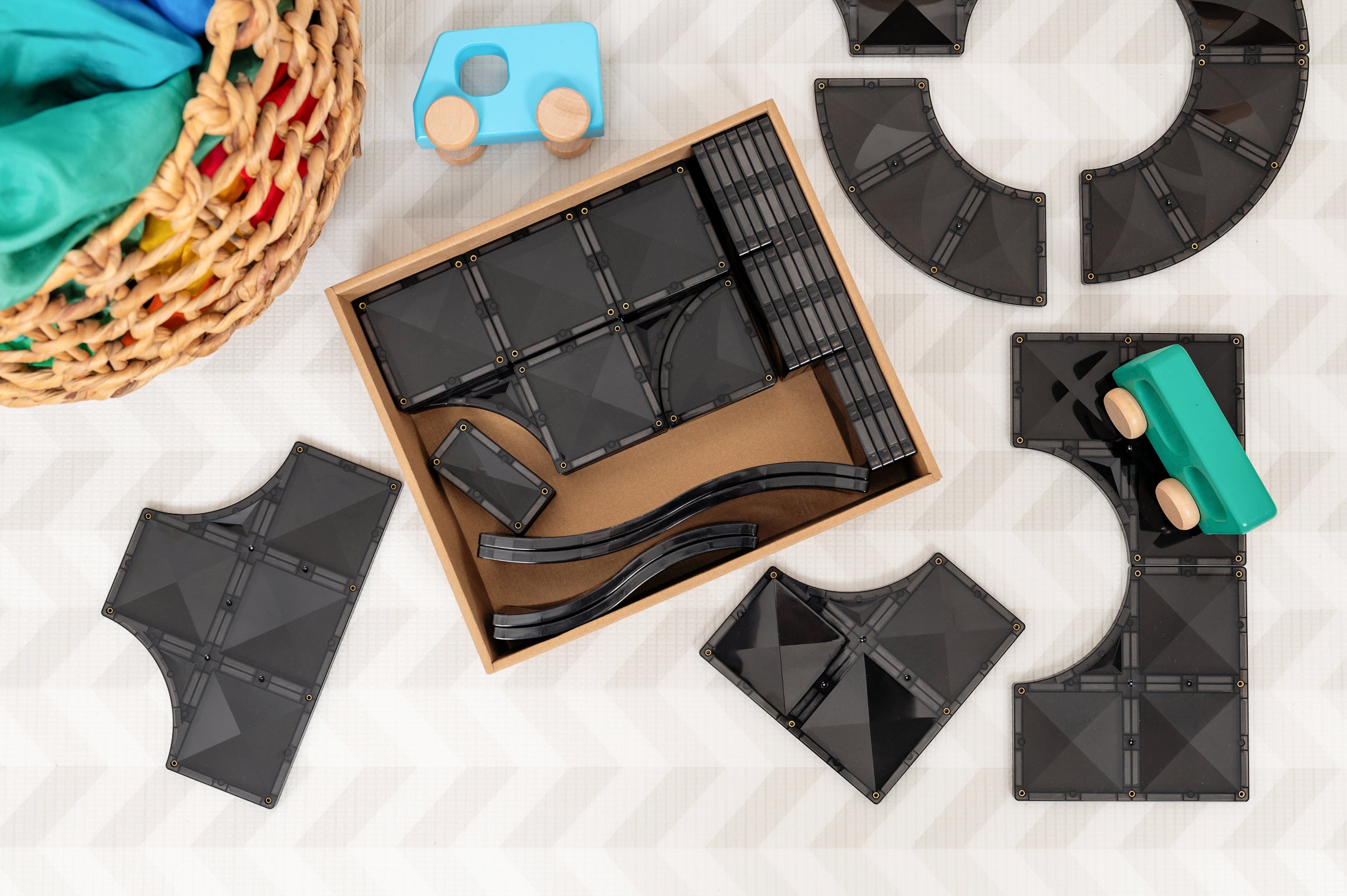 Connetix - Creative Roads Pack - 48 Piece Magnetic Tiles - Connetix - littleyoyo.ca
