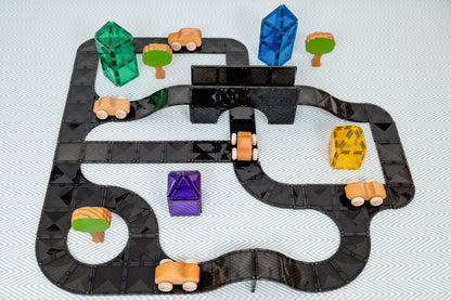 Connetix - 48 Piece Creative Roads Pack Magnetic Tiles