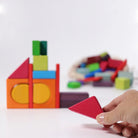 Grimm's - Geometrical Blocks in Net Bag - Multi-colour - Grimm's - littleyoyo.ca