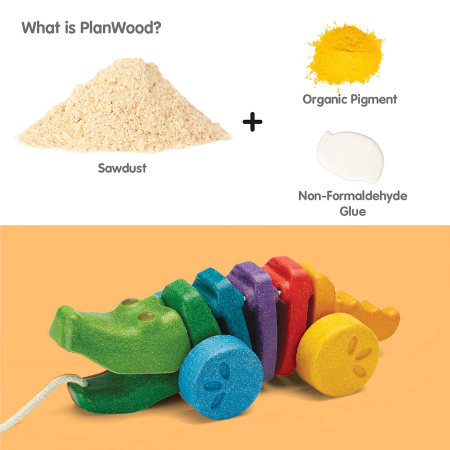 PlanToys - Rainbow Alligator - PlanToys - littleyoyo.ca