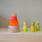 Grimm's - Small Conical Tower Neon Pink - Grimm's - littleyoyo.ca