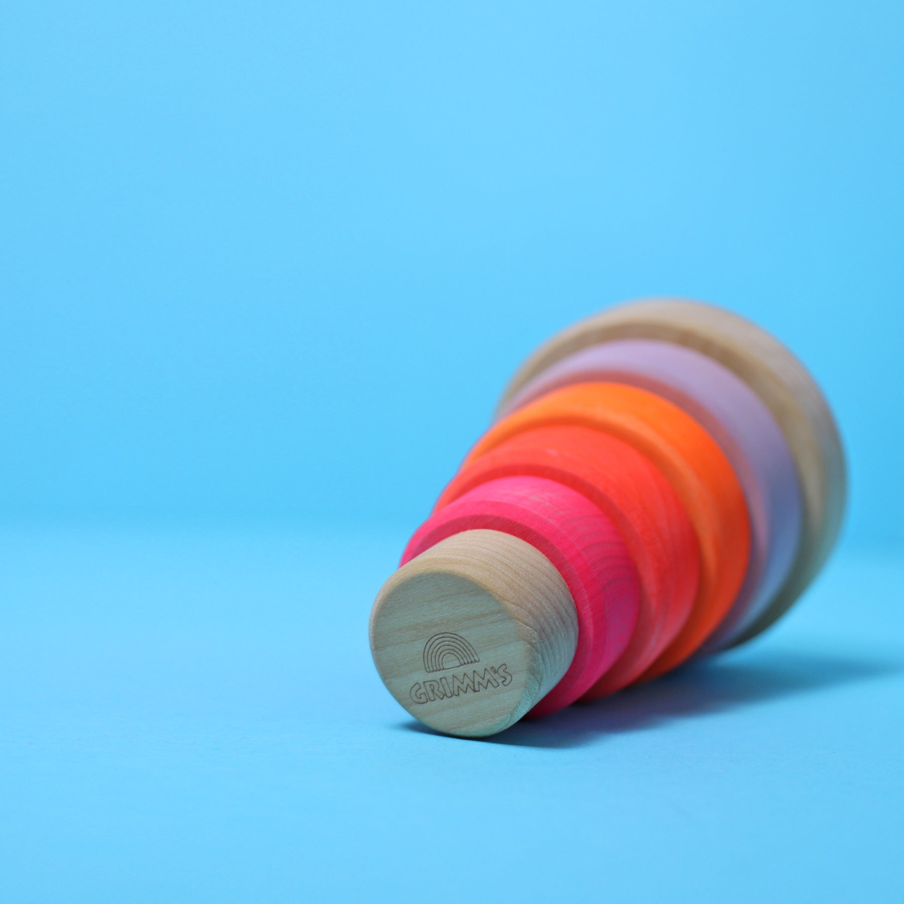 Grimm's - Small Conical Tower Neon Pink - Grimm's - littleyoyo.ca