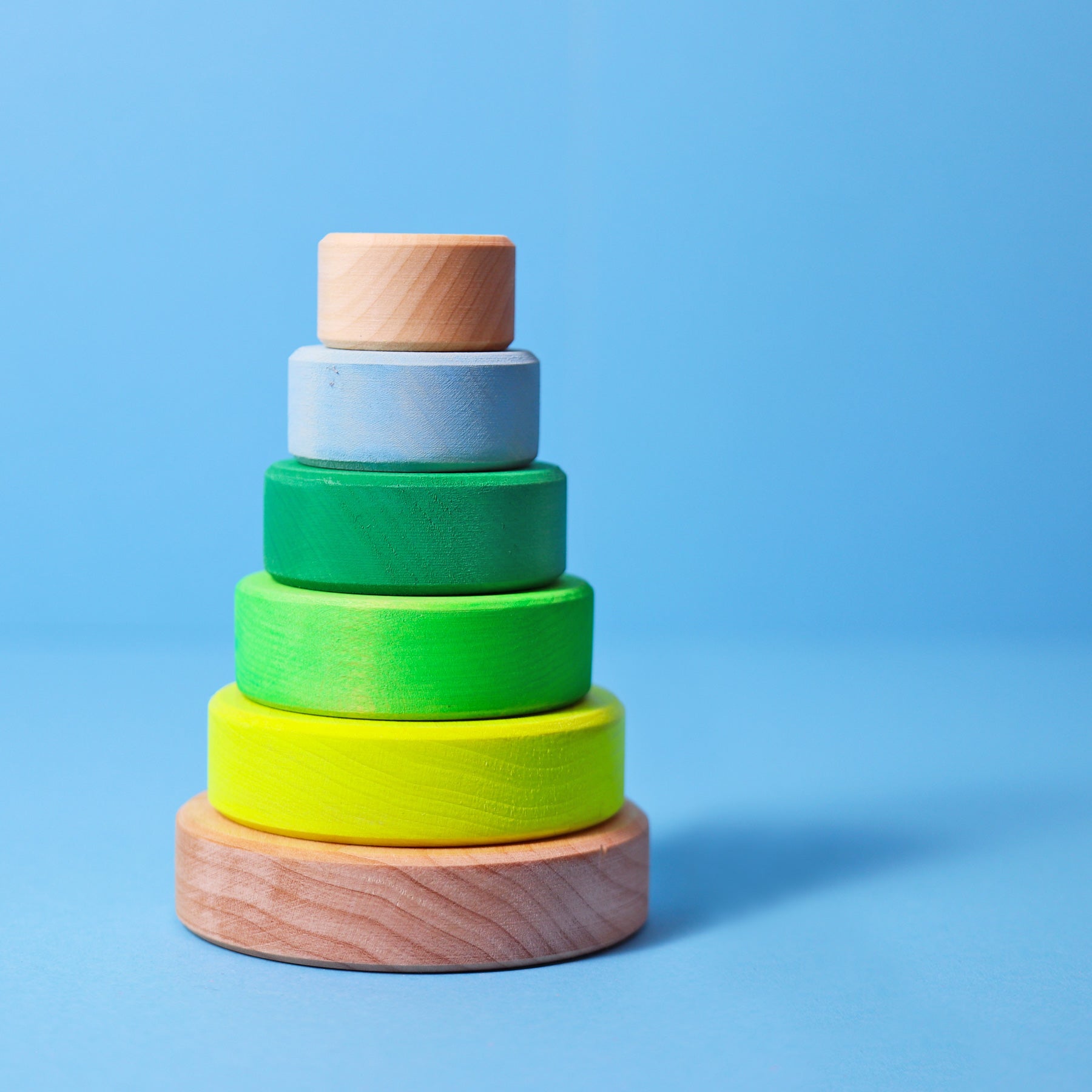 Grimm's - Small Conical Tower Neon Green - Grimm's - littleyoyo.ca