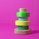 Grimm's - Small Conical Tower Neon Green - Grimm's - littleyoyo.ca