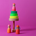 Grimm's - Small Conical Tower Neon Green - Grimm's - littleyoyo.ca