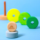 Grimm's - Small Conical Tower Neon Green - Grimm's - littleyoyo.ca