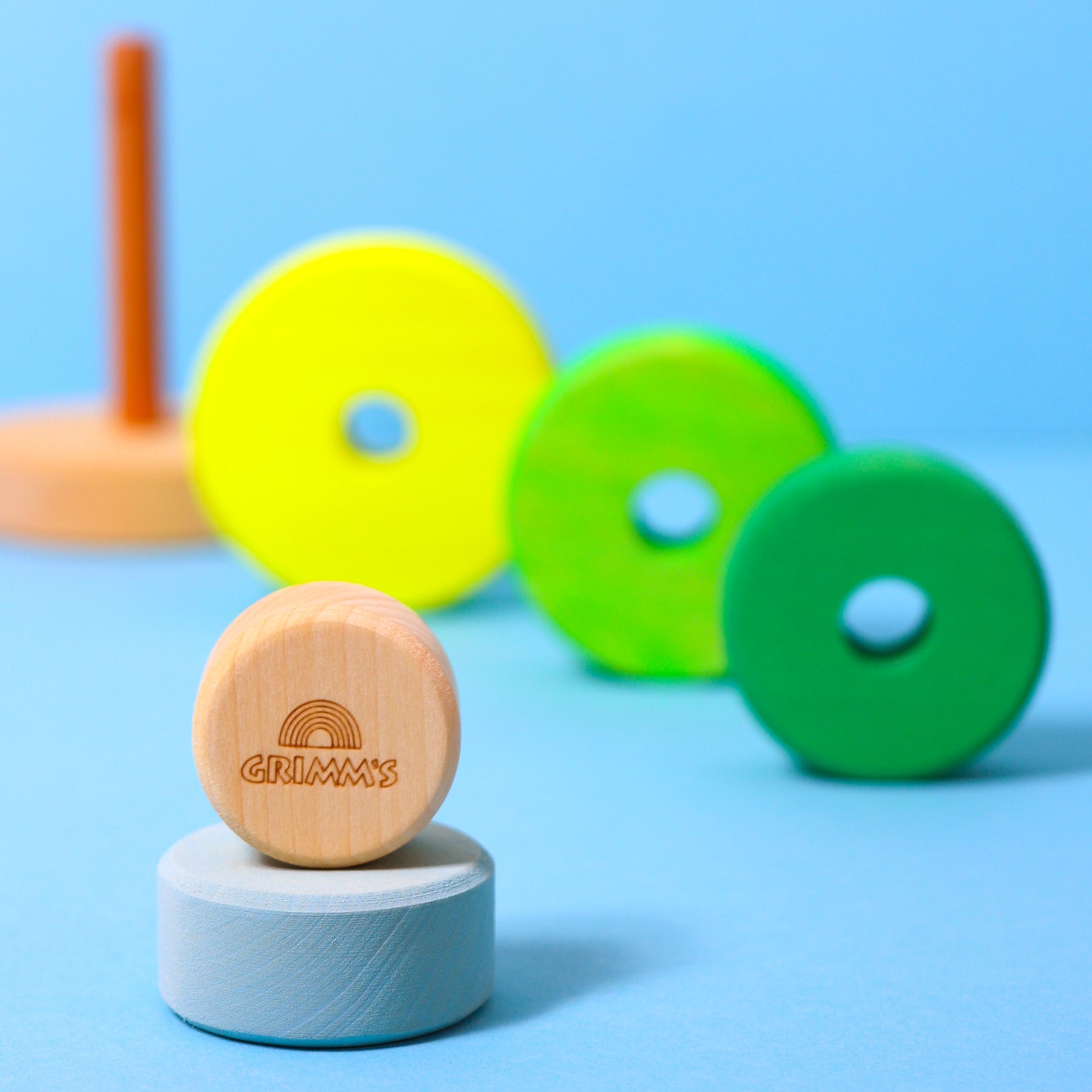 Grimm's - Small Conical Tower Neon Green - Grimm's - littleyoyo.ca
