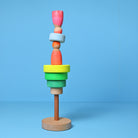 Grimm's - Small Conical Tower Neon Green - Grimm's - littleyoyo.ca