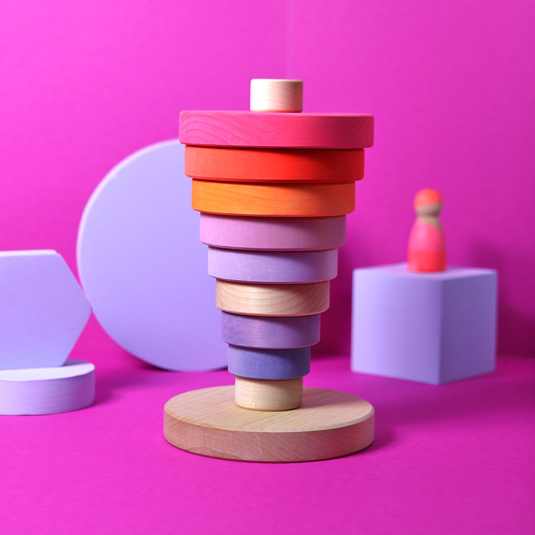Grimm's - Conical Tower Neon Pink - Grimm's - littleyoyo.ca