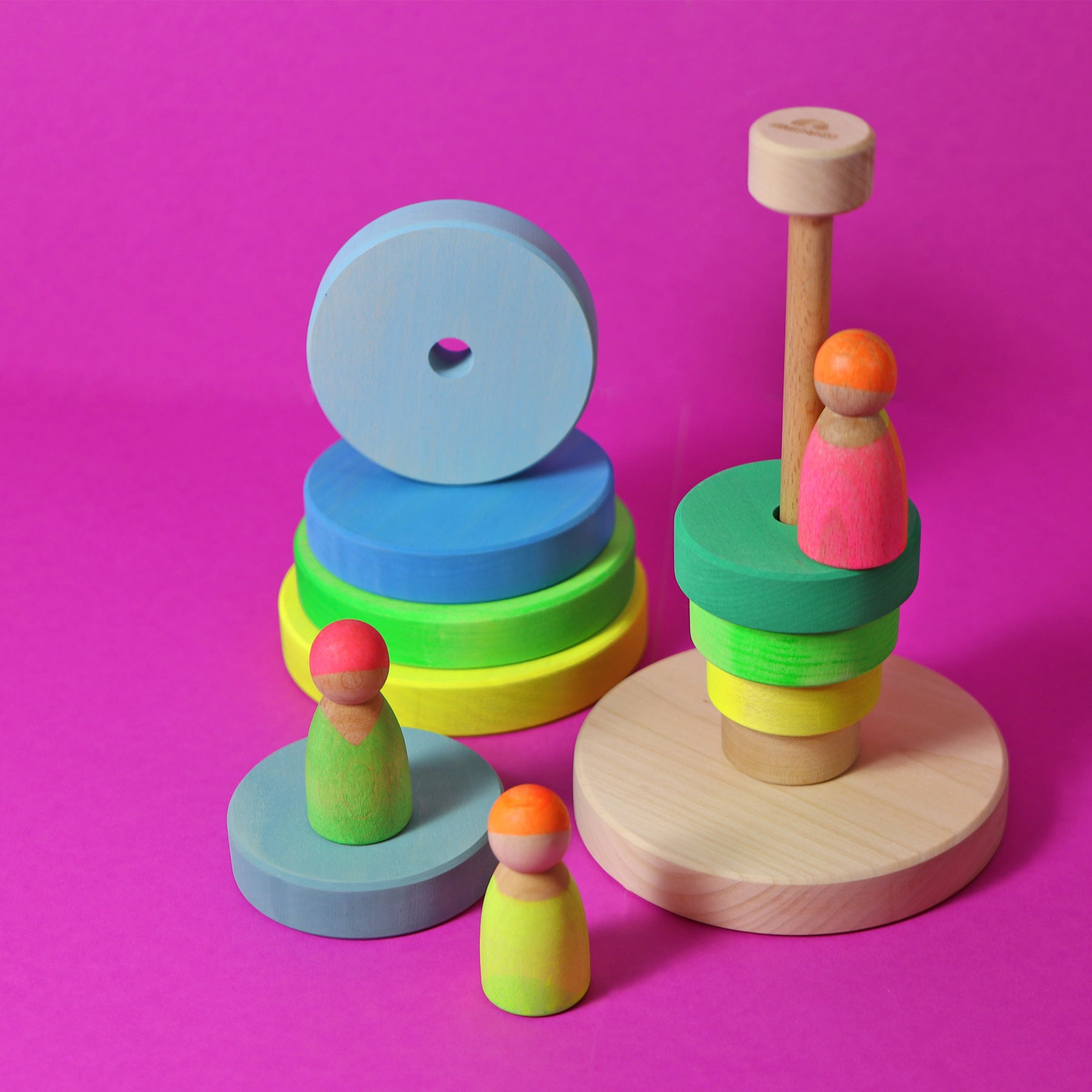 Grimm's - Conical Tower Neon Green - Grimm's - littleyoyo.ca