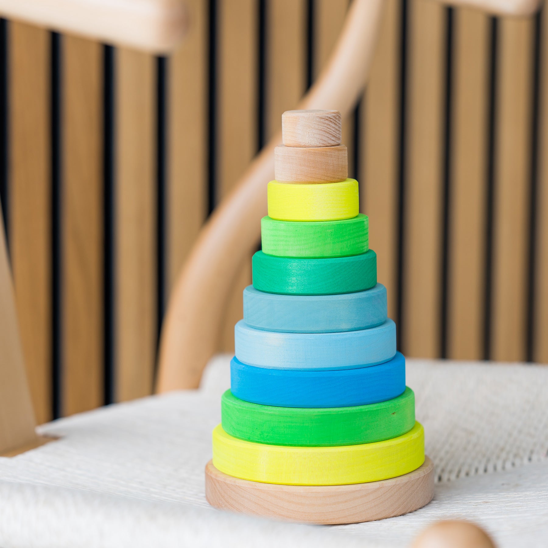Grimm's - Conical Tower Neon Green - Grimm's - littleyoyo.ca