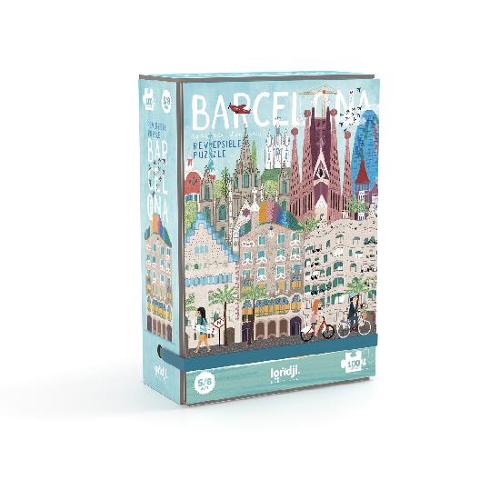 Londji - Barcelona Skyline Reversible - Puzzle - Londji - littleyoyo.ca