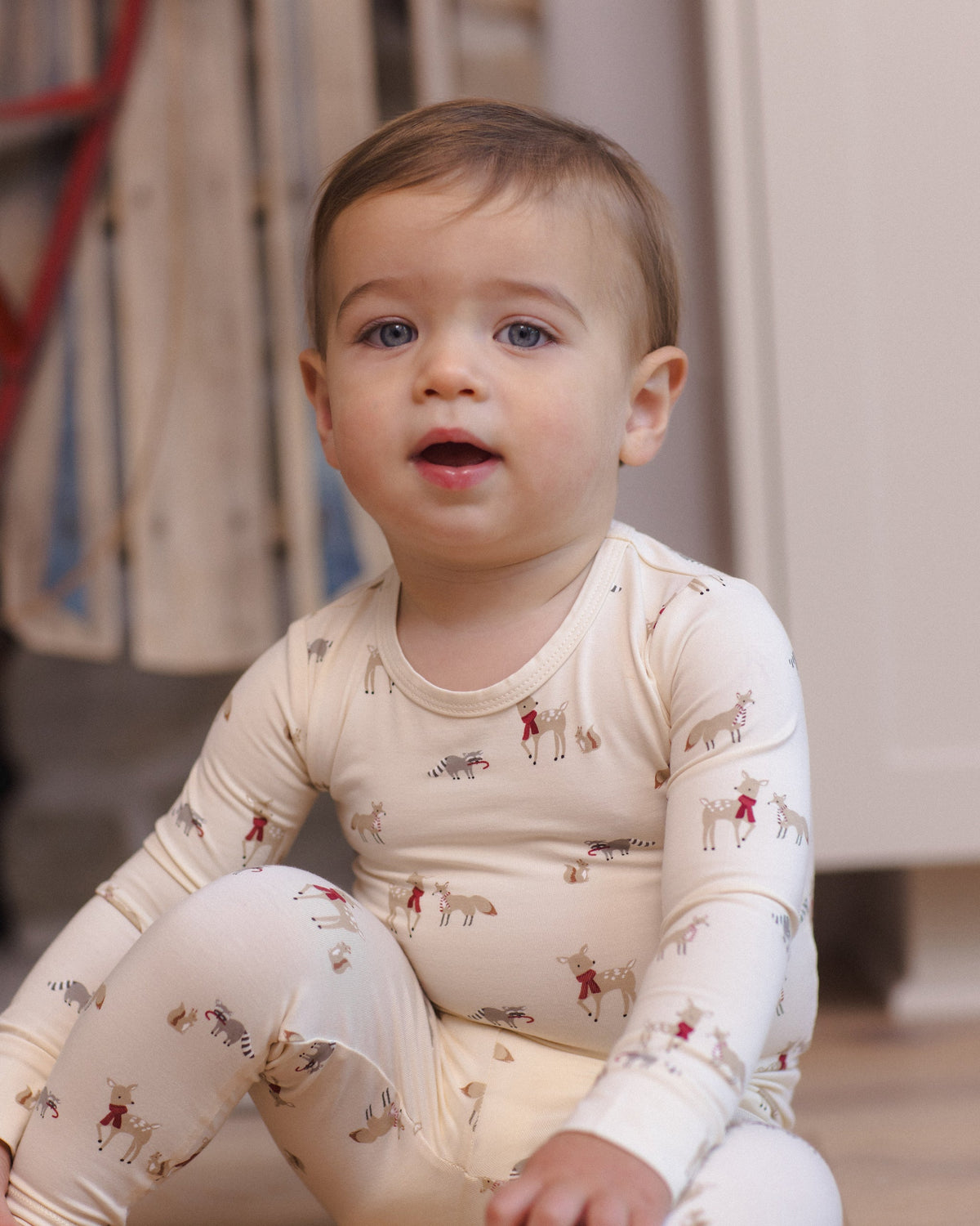 Quincy Mae Bamboo Pajama Set Forest Friends