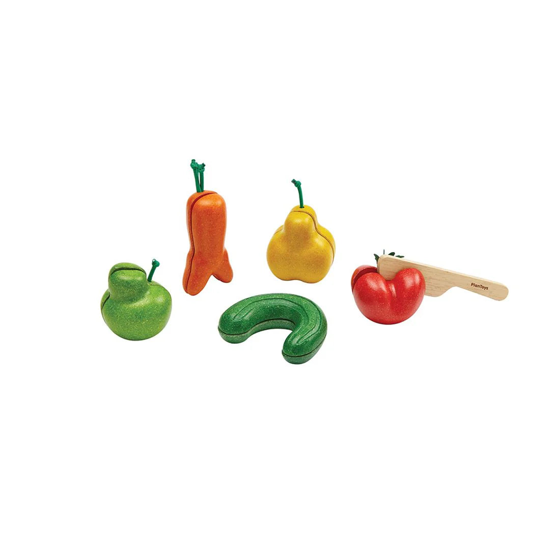 PlanToys - Wonky Fruit & Vegetables - PlanToys - littleyoyo.ca