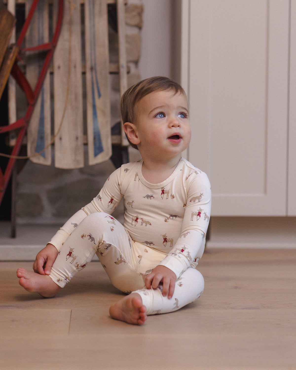 Quincy Mae Bamboo Pajama Set Forest Friends
