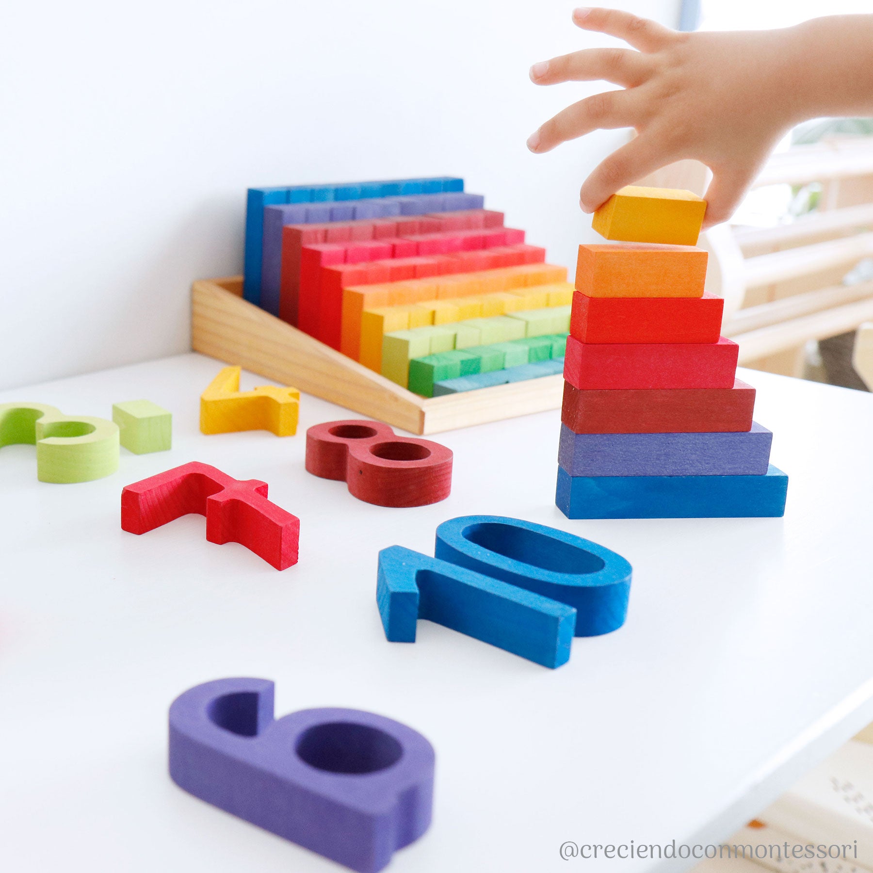 Grimm's - Stepped Counting Blocks - Small - Grimm's - littleyoyo.ca