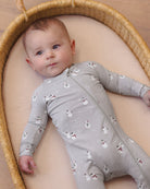 Quincy Mae Bamboo Zip Footie Snowman