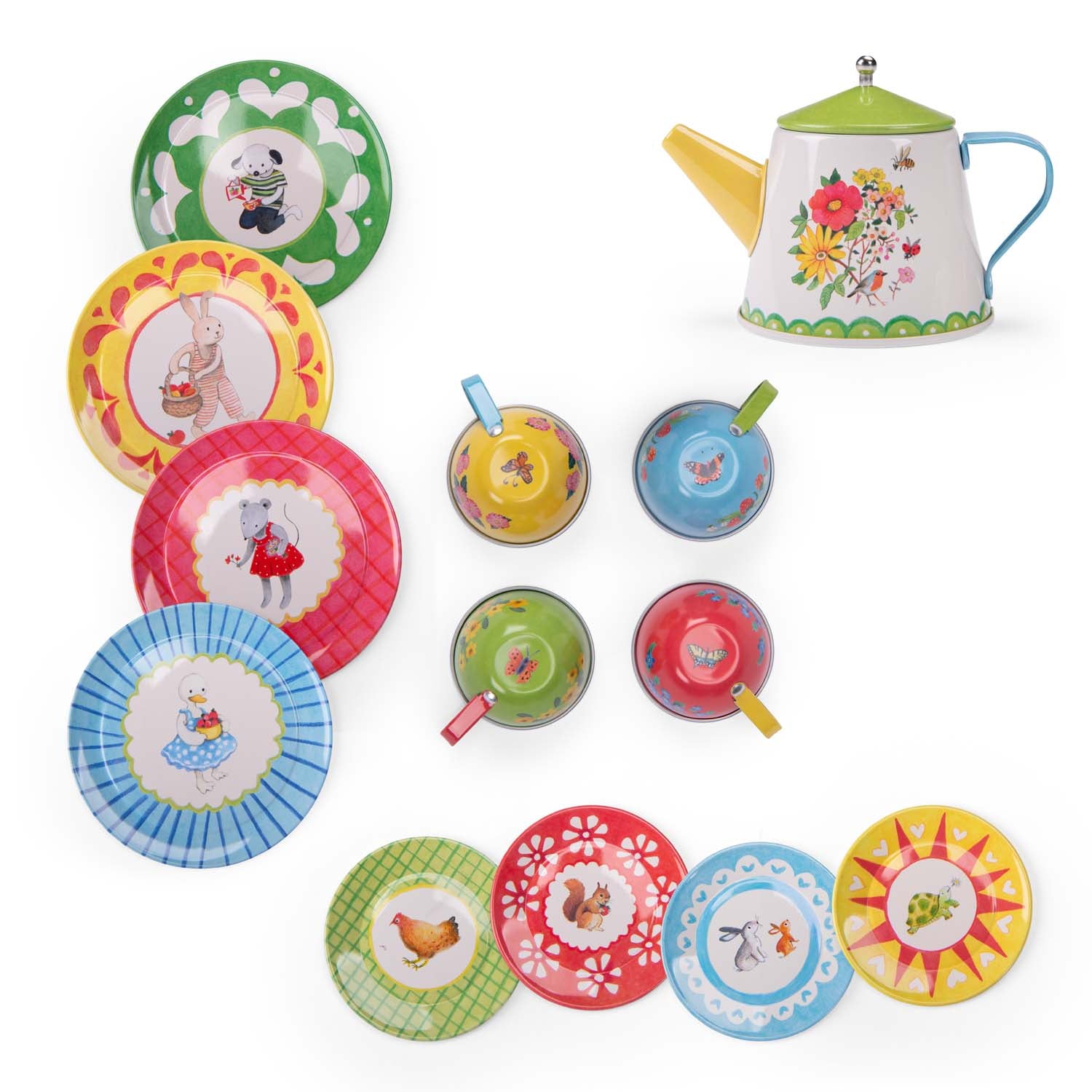 Moulin Roty - Grand Famille - Metal Tea Set - Moulin Roty - littleyoyo.ca
