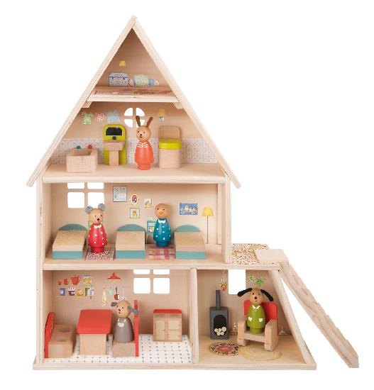 Moulin Roty - Grand Famille - Dollhouse with Furniture - Moulin Roty - littleyoyo.ca