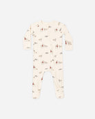 Quincy Mae Bamboo Zip Footie Forest Friends