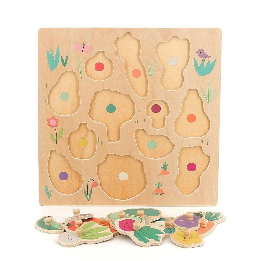 Vilac - Vegetables Peg Puzzle - Sarah Betz - Vilac - littleyoyo.ca