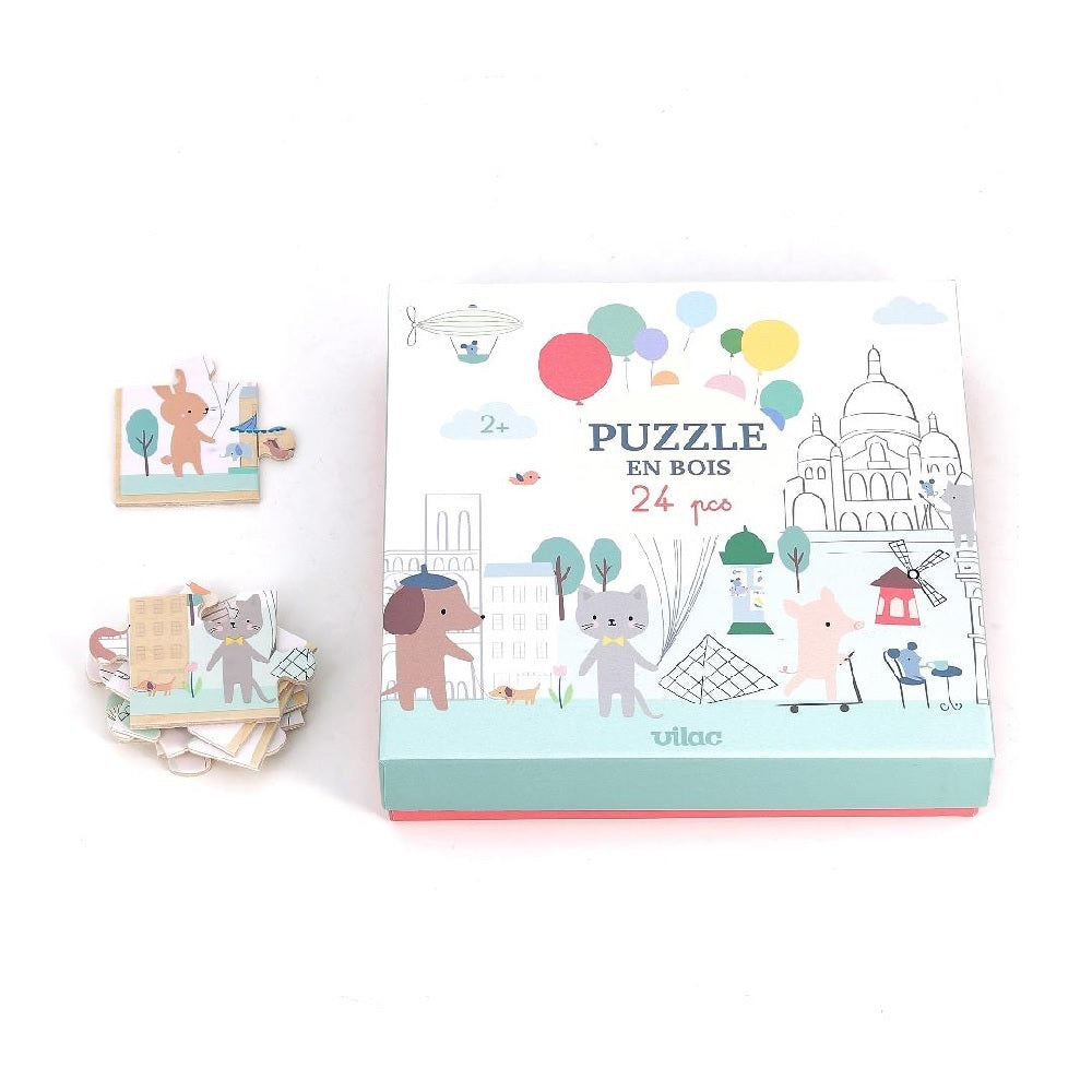 Vilac - Paris Puzzle 24pcs - Sarah Betz - Vilac - littleyoyo.ca