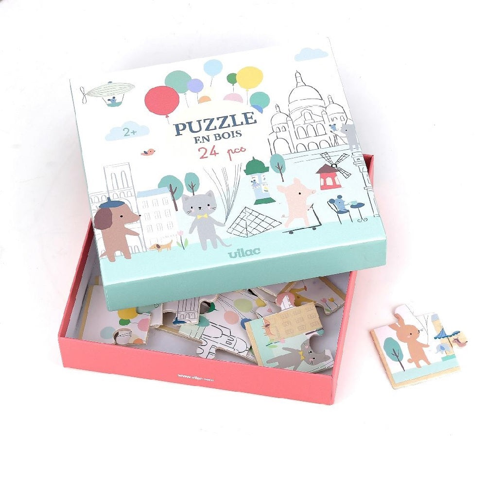 Vilac - Paris Puzzle 24pcs - Sarah Betz - Vilac - littleyoyo.ca
