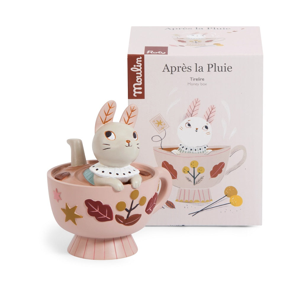 Moulin Roty - Apres la Pluie - Brune Rabbit Money Bank - Moulin Roty - littleyoyo.ca