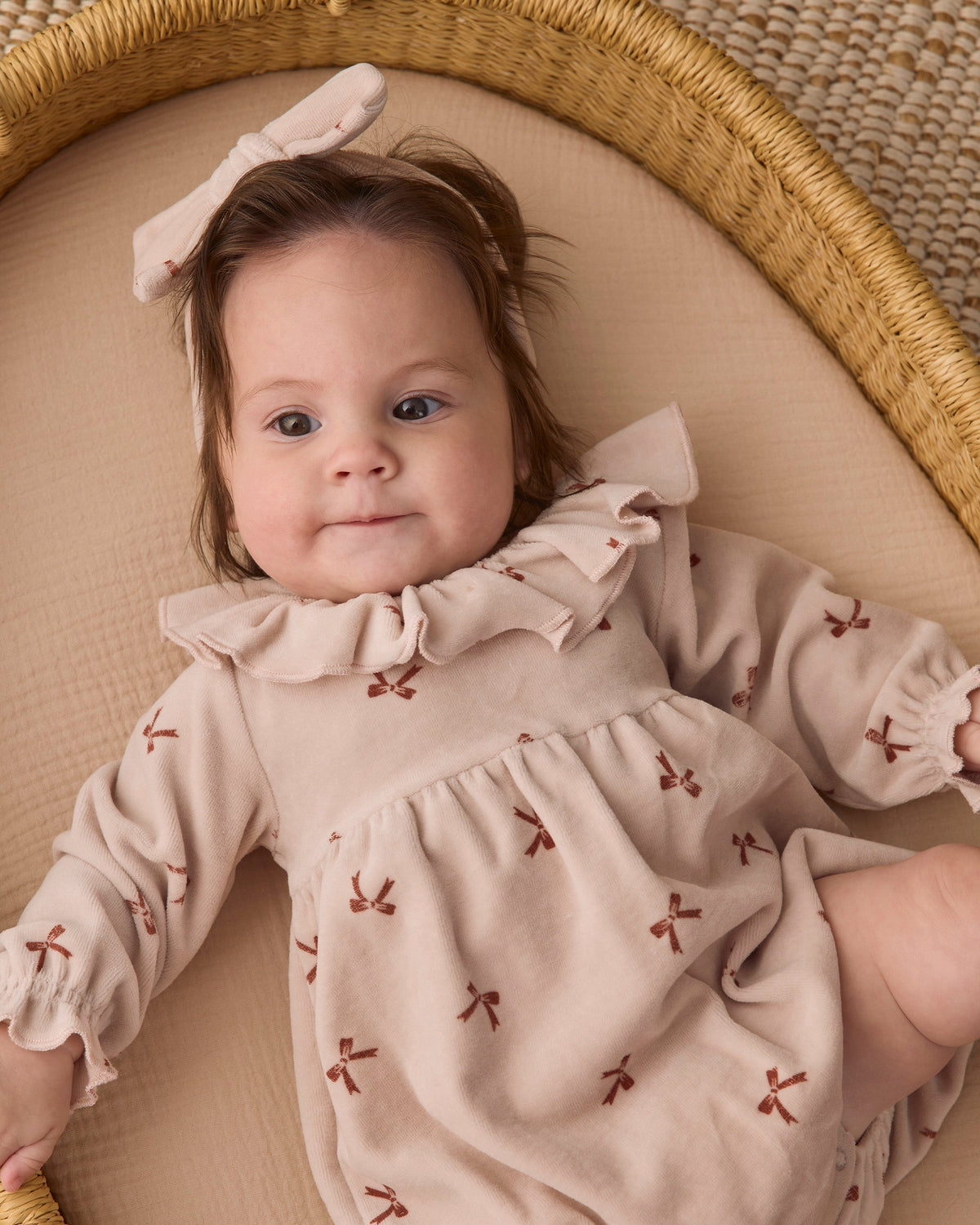 Quincy Mae Velour Bow Headband Red Bows