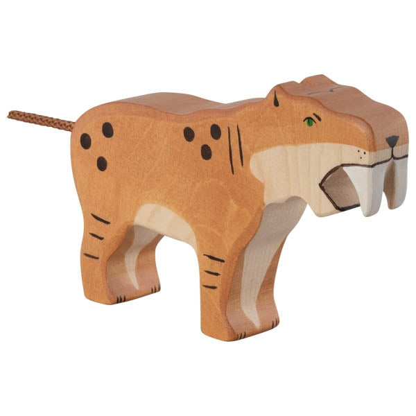 Holztiger -  Saber-Toothed Tiger Wooden Figure