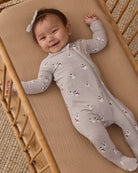 Quincy Mae Bamboo Zip Footie Snowman