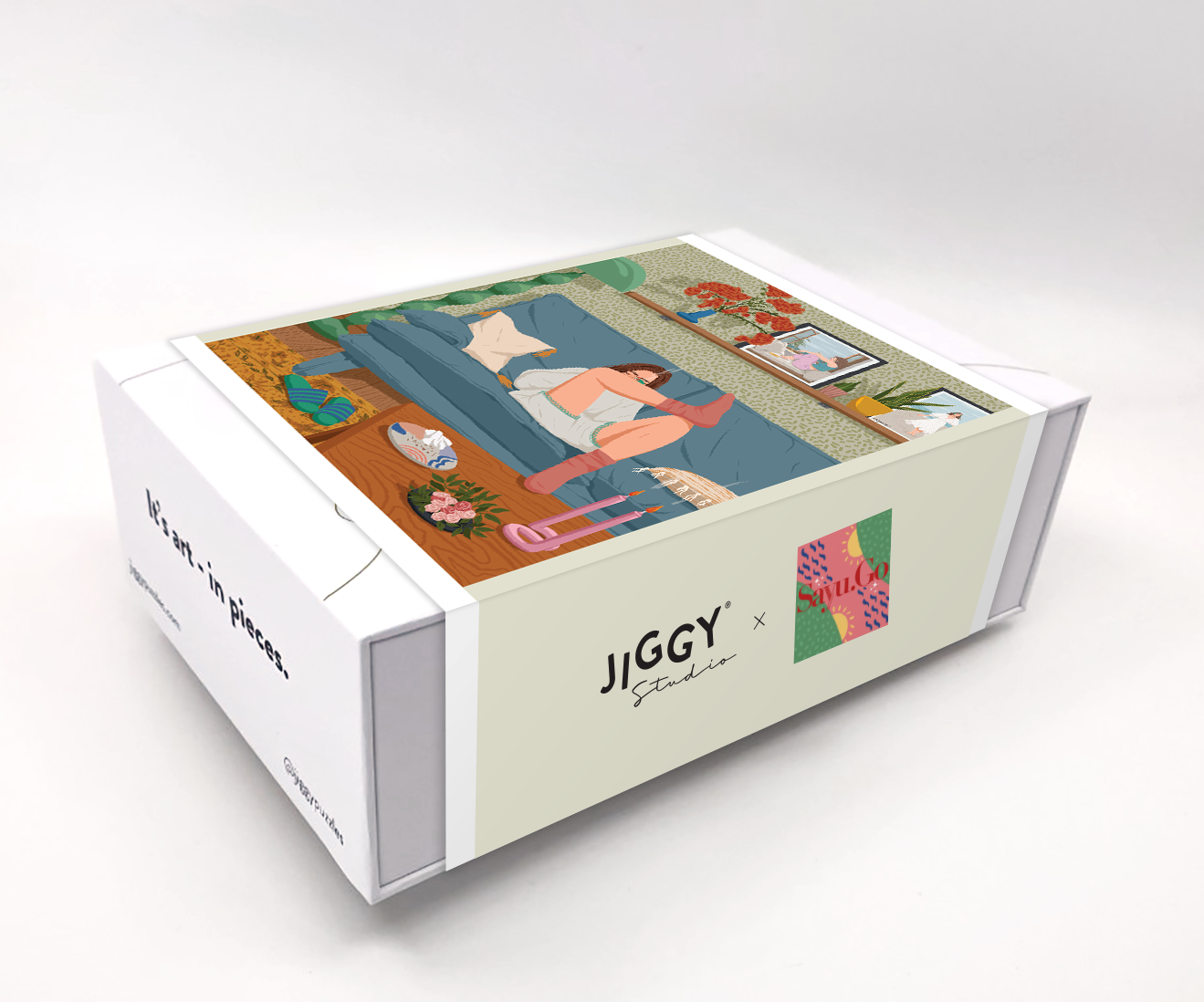 Do Nothing by Sayu.go - 500pc Puzzle & Glue Kit - JIGGY Puzzles - littleyoyo.ca