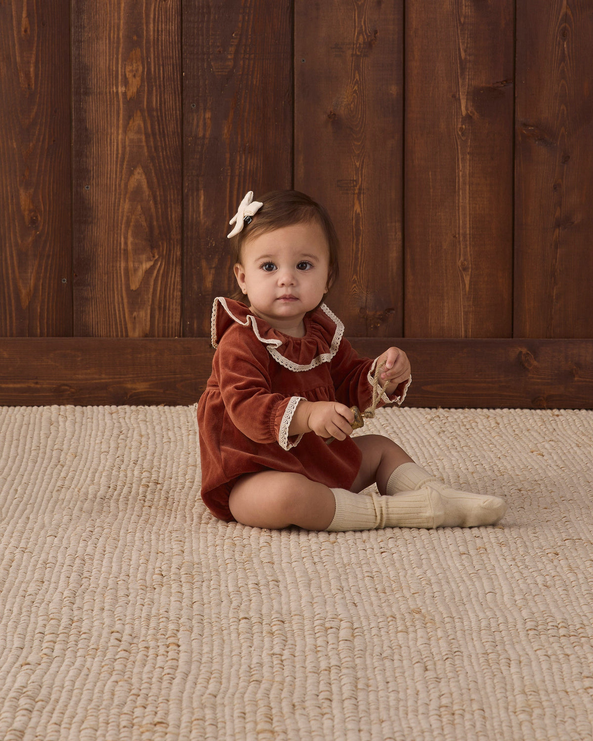 Quincy Mae Wendy Romper Redwood