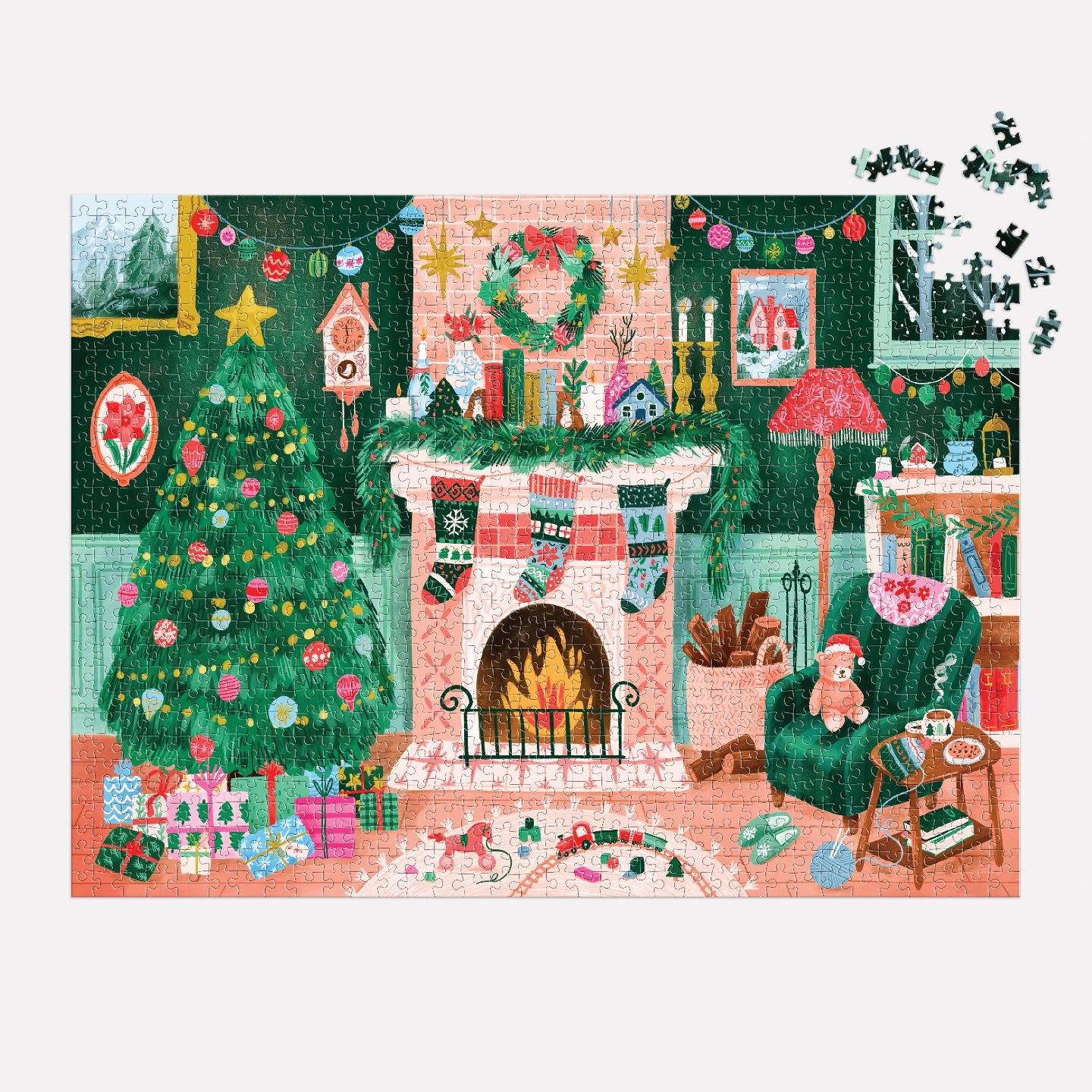Cozy by the Fireplace - 1000 Piece Jigsaw Puzzle