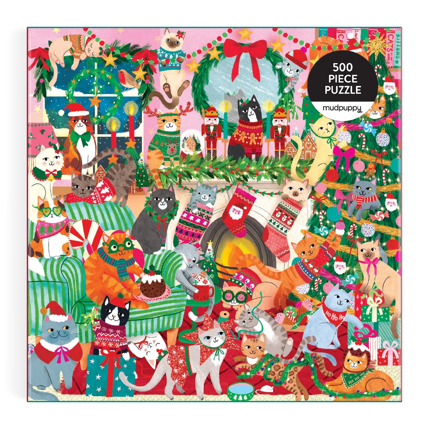 Mudpuppy - Merry Catmas! - 500 Piece Jigsaw Puzzle