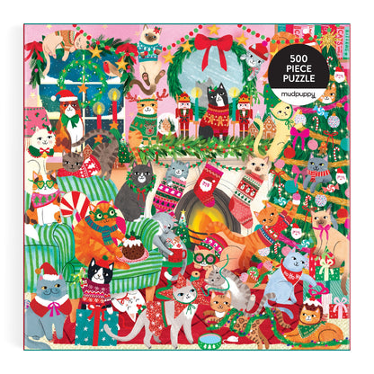 Mudpuppy - Merry Catmas! - 500 Piece Jigsaw Puzzle