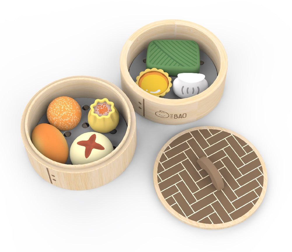 Bitty Bao - Wooden Dim Sum Toy Set - Bitty Bao - littleyoyo.ca