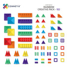 Connetix - Rainbow Creative Pack - 102 Piece Magnetic Tiles - Connetix - littleyoyo.ca