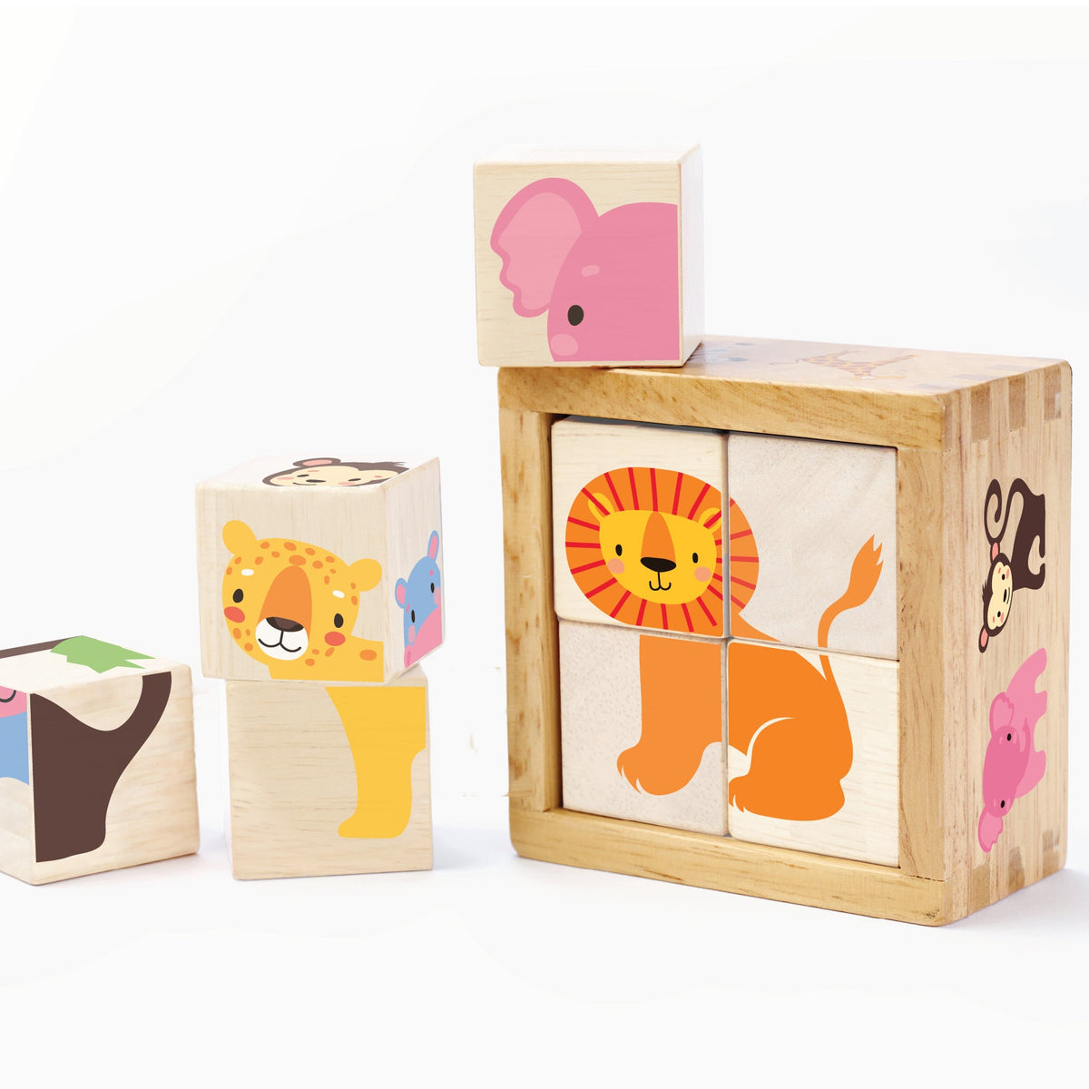Buddy Blocks Beginner Block Puzzle Set - Wooden Puzzle - BeginAgain ...