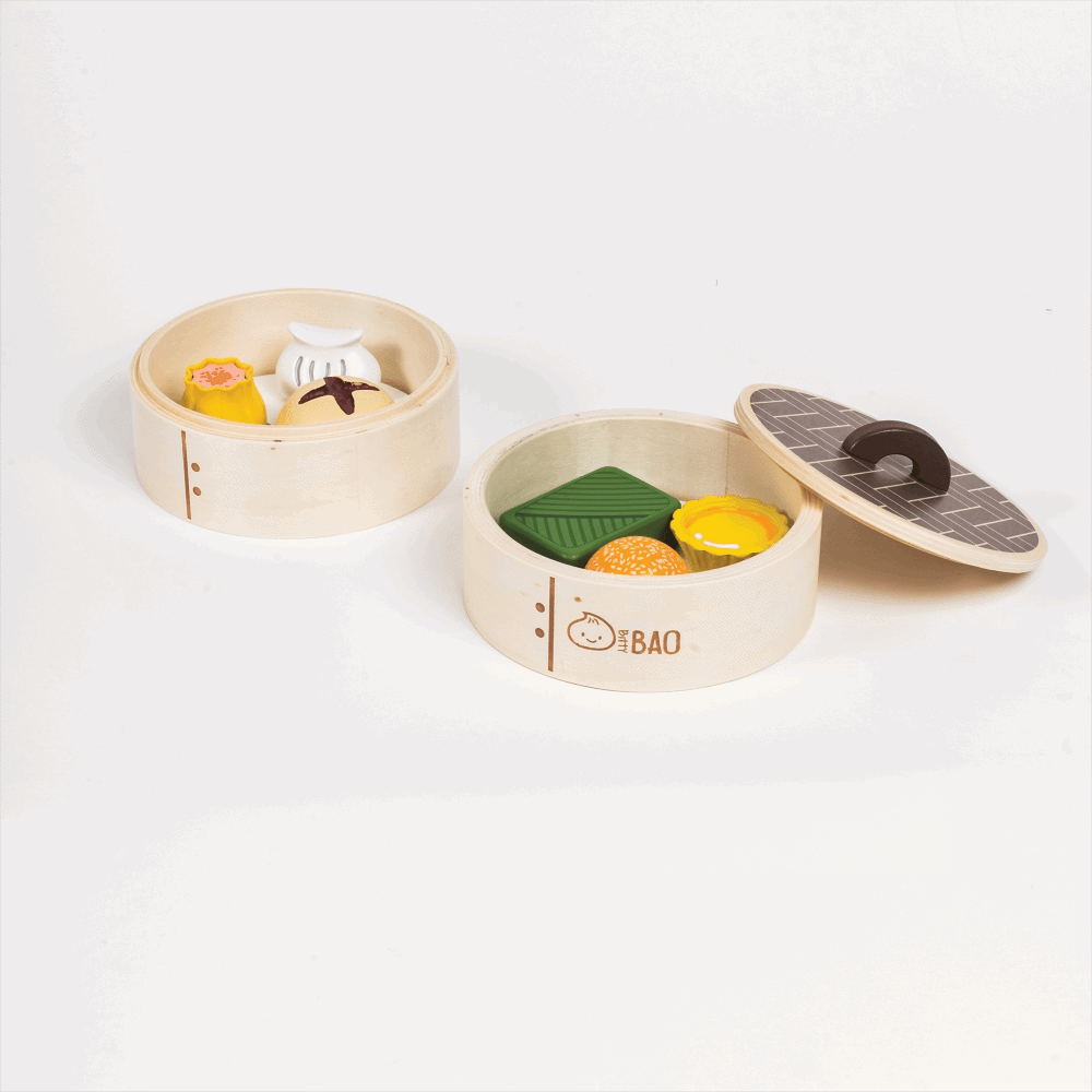Bitty Bao - Wooden Dim Sum Toy Set - Bitty Bao - littleyoyo.ca