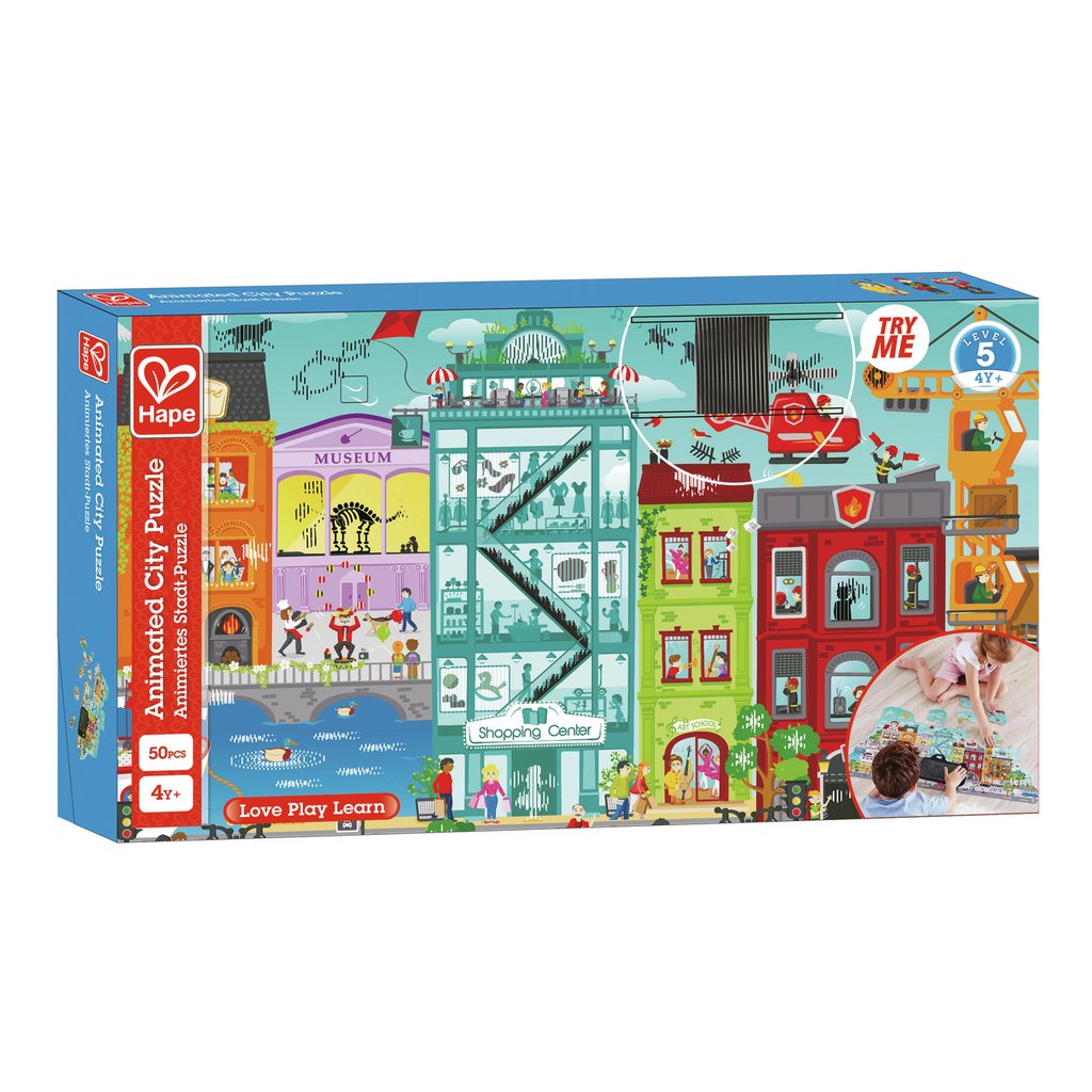 Hape - Animated City Puzzle - Hape - littleyoyo.ca
