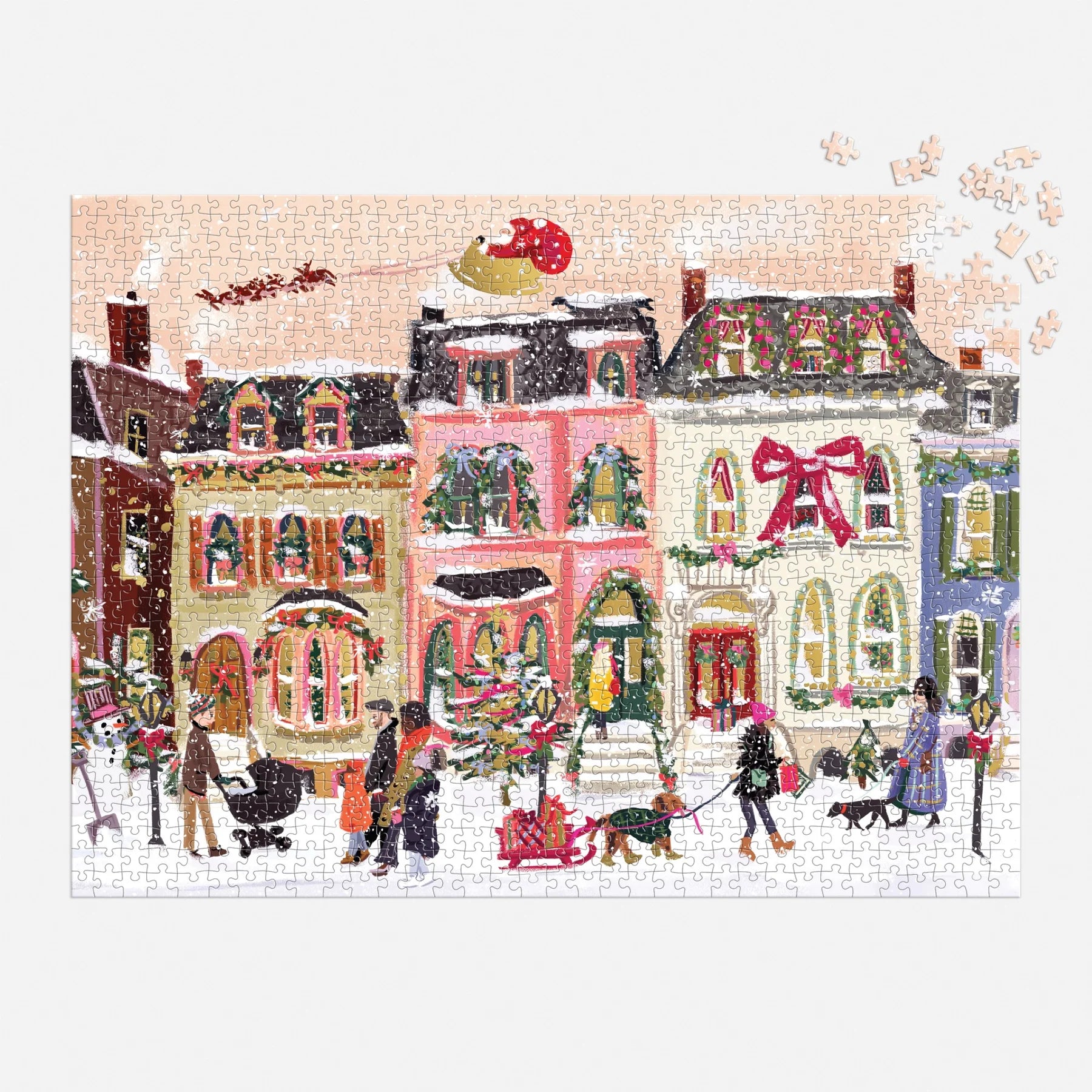 Snowfall on Main Street - 1000pc Foil Jigsaw Puzzle - Galison - littleyoyo.ca