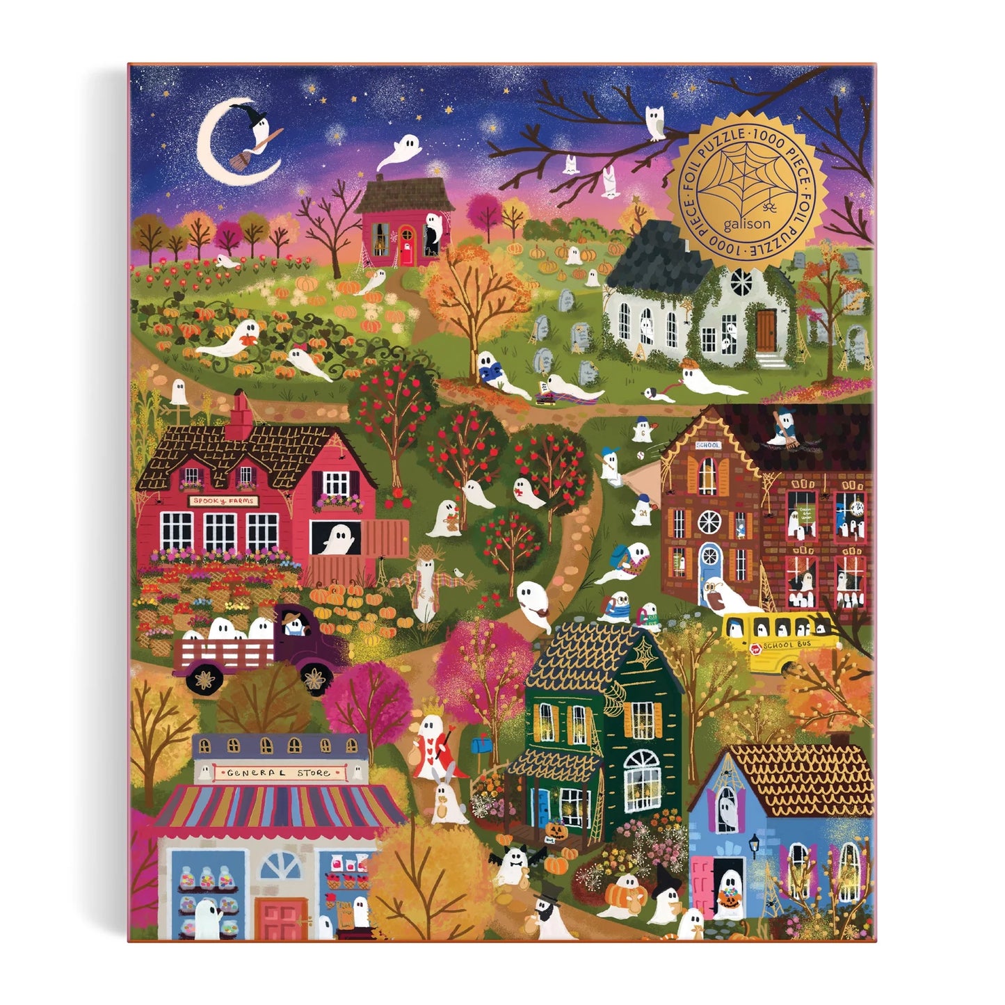 Joy Laforme Spooky Village - 1000pc  Foil Jigsaw Puzzle