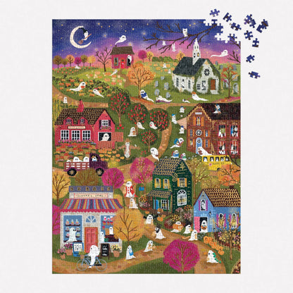 Joy Laforme Spooky Village - 1000pc  Foil Jigsaw Puzzle