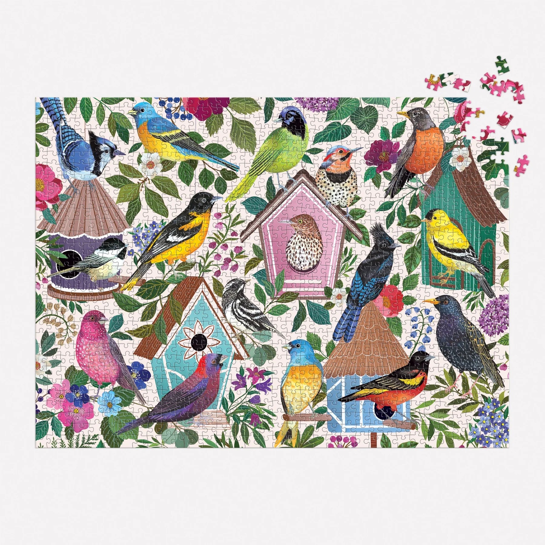 Birdhouse Lane - 1000pc Jigsaw Puzzle - Galison - littleyoyo.ca