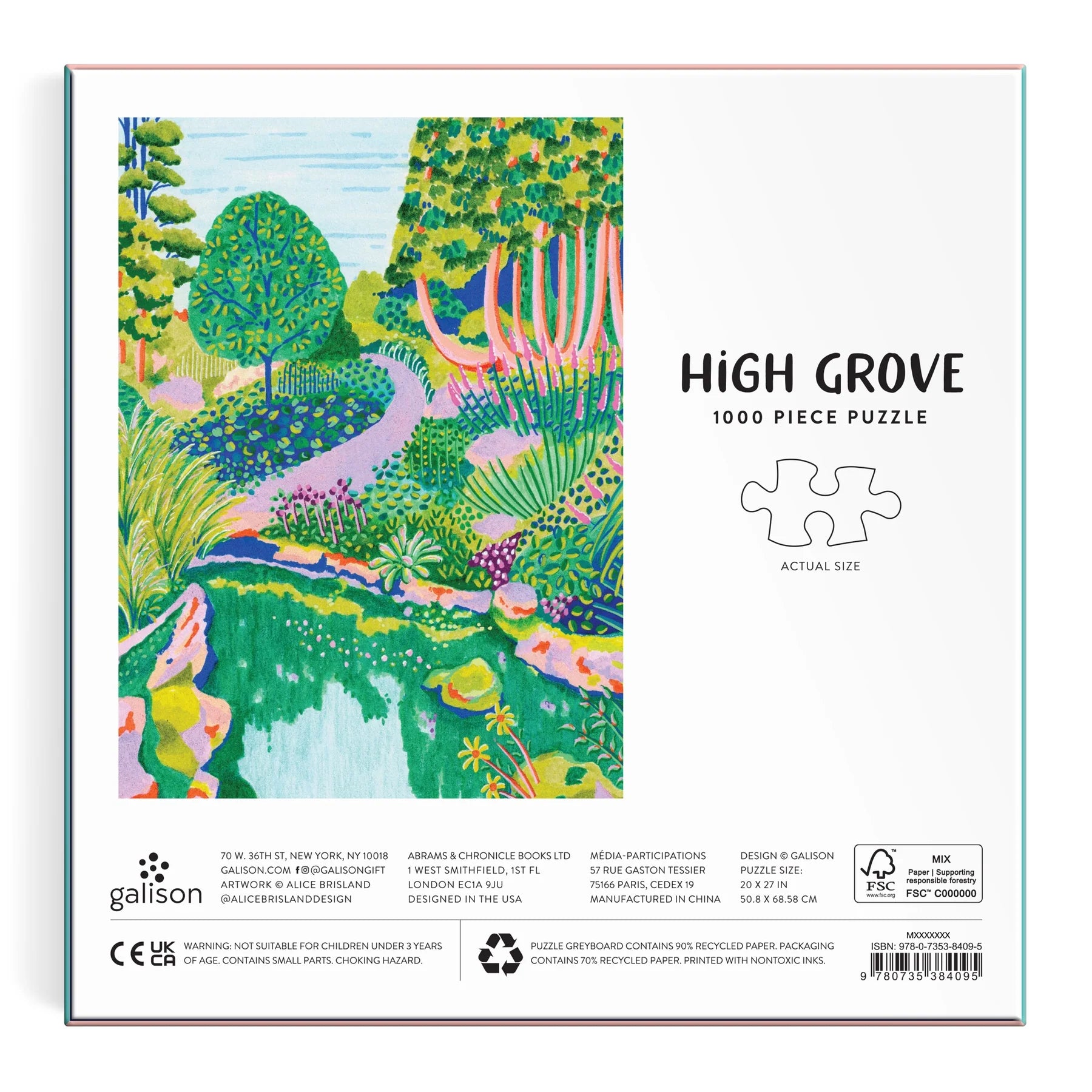 High Grove - 1000 Piece Jigsaw Puzzle - Galison - littleyoyo.ca