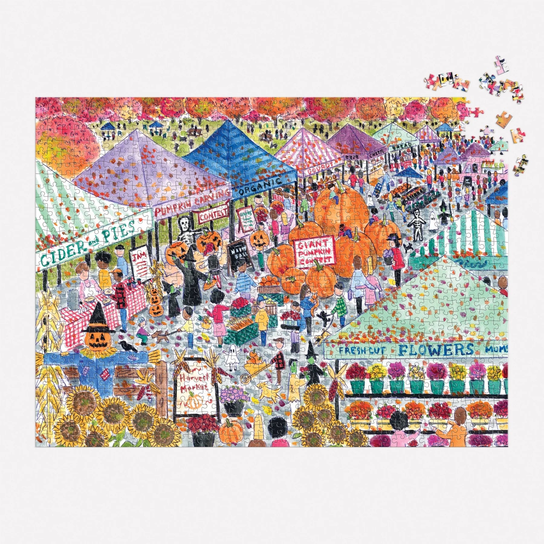 Michael Storrings Harvest Market - 1000pc Jigsaw Puzzle - Galison - littleyoyo.ca