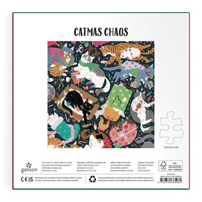 Catmas Chaos - 500 Piece Foil Jigsaw Puzzle